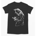 Cat Holds Book Writing Animal Print Motif Drawing Art Cat Unisex T-Shirt