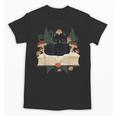 Cat On Open Book Mushrooms Ferns Dark Academia Unisex T-Shirt Cat On Open Book Mushrooms Ferns Dark Academia Unisex T-Shirt