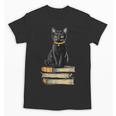 Cat Sitting On Books Unisex T-Shirt Cat Sitting On Books Unisex T-Shirt
