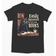 Cats And Books Book & Cat Lover Easily Distracted By Unisex T-Shirt Cats And Books Book & Cat Lover Easily Distracted By Unisex T-Shirt
