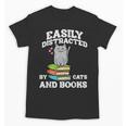 Cats And Books Read Reading Librarian Book Across America Unisex T-Shirt