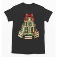 Christmas Book Tree Coquette Bow Xmas Reading Librarian Girl Unisex T-Shirt