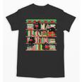 Christmas Cat Santa Bookshelves Book Lover Reader Unisex T-Shirt