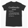 Cookbooks Cookbook Lovers Chefs Fake Definition Unisex T-Shirt Cookbooks Cookbook Lovers Chefs Fake Definition Unisex T-Shirt
