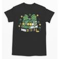 Coquette Bow Books St Patrick's Shamrock Bookworm Librarian Unisex T-Shirt Coquette Bow Books St Patrick's Shamrock Bookworm Librarian Unisex T-Shirt