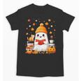 Cute Beanie Ghost Bookworm Cozy Book Reading Halloween Unisex T-Shirt Cute Beanie Ghost Bookworm Cozy Book Reading Halloween Unisex T-Shirt