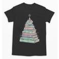 Cute Bookmas Christmas Book Tree Book Lover Teacher Unisex T-Shirt