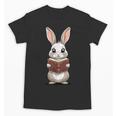 Cute Bookworm Bunny Reading For Kids And Teachers Unisex T-Shirt