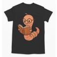 Cute Bookworm Worm Reading Book Glasses Nerdy Unisex T-Shirt Cute Bookworm Worm Reading Book Glasses Nerdy Unisex T-Shirt