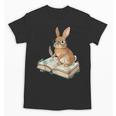 Cute Bunny Reading Book Glasses Bookworm Unisex T-Shirt Cute Bunny Reading Book Glasses Bookworm Unisex T-Shirt