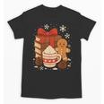 Cute Christmas Books Gingerbread Xmas Book Lover Teacher Unisex T-Shirt