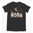 Cute Ghost Drinking Coffee Halloween Fall Ghost Book Reading Unisex T-Shirt