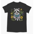 Cute Raccoon Reading Book Flowers Unisex T-Shirt Cute Raccoon Reading Book Flowers Unisex T-Shirt