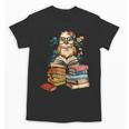 Cute Reading Chicken With Glasses Books Bookworm Reader Book Unisex T-Shirt