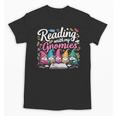 Cute Reading With My Gnomies Gnome Book Bookworm Lover Unisex T-Shirt