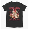 Dear Santa More Books Please Coquette Bow Books Christmas Unisex T-Shirt