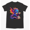 Dragon Reading a Book Bookworm Book Lover Unisex T-Shirt Dragon Reading a Book Bookworm Book Lover Unisex T-Shirt