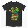 Dragon Reading Books Matching Bookworm Readers Librarian Unisex T-Shirt Dragon Reading Books Matching Bookworm Readers Librarian Unisex T-Shirt