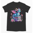 Dragons And Books Dragon Reading Book Lover Girl Bookworm Unisex T-Shirt Dragons And Books Dragon Reading Book Lover Girl Bookworm Unisex T-Shirt