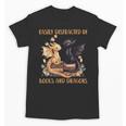 Easily Distracted By Books & Dragons Librarian Book Lover Unisex T-Shirt