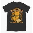 Easily Distracted By Cats And Books Cute Cat Book Lover Unisex T-Shirt Easily Distracted By Cats And Books Cute Cat Book Lover Unisex T-Shirt