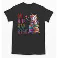 Eat Sleep Read Repeat Unicorn Read Book Reading Lovers Kids Unisex T-Shirt