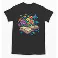 Enchanted Open Book With Blooming Flowers Unisex T-Shirt