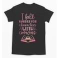 I Fall For The Characters WCrowns Fantasy Book Lover Tee Unisex T-Shirt