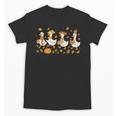 Fall Goose Reading Book Teacher Autumn Pumpkin Cozy Season Unisex T-Shirt