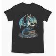 Fantasy Dragon Reading Magical Book Lover Halloween Vibes Unisex T-Shirt Fantasy Dragon Reading Magical Book Lover Halloween Vibes Unisex T-Shirt