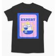 Fun Cute Introvert Cat Character With Wine Unisex T-Shirt