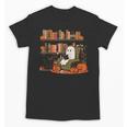 Ghost Library Reading Books Halloween Men Women Kids Unisex T-Shirt Ghost Library Reading Books Halloween Men Women Kids Unisex T-Shirt
