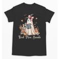 Ghost Reading Book Coquette Bow Halloween Girl Kid Teacher Unisex T-Shirt Ghost Reading Book Coquette Bow Halloween Girl Kid Teacher Unisex T-Shirt