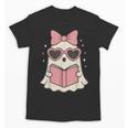 Ghost Reading Book Halloween Cat Lover Unisex T-Shirt Ghost Reading Book Halloween Cat Lover Unisex T-Shirt