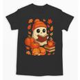 Ghost Reading Book Lovers Autumn Fall Halloween Unisex T-Shirt Ghost Reading Book Lovers Autumn Fall Halloween Unisex T-Shirt