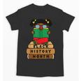 Girl Kid Reading Book Black History Month Bookworm Unisex T-Shirt