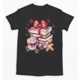 Girly Coquette Gingerbread Books And Hot Cocoa Cozy Season Unisex T-Shirt