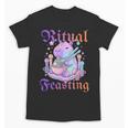 Goth Capybara Ramen Ritual Feasting Soft Introvert Art Unisex T-Shirt