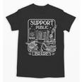 Groovy Support Your Local Library Book Reader Lover Bookworm Unisex T-Shirt