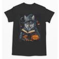 Halloween Girls Boys Cute Wolf Book Pumpkin Kids Halloween Unisex T-Shirt