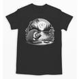 Hedgehog Reading Book Full Moon Lake Scenery Unisex T-Shirt