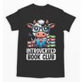 Introverted Book Club Reading Lover Cow Unisex T-Shirt