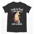 Just a Girl Who Loves Cats And Books Reading Cat & Bookworm Unisex T-Shirt