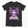 Kawaii Axolotl Cute Axolotls Reading Book Unisex T-Shirt Kawaii Axolotl Cute Axolotls Reading Book Unisex T-Shirt