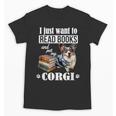 Kids Read Books & Pet My Blue Merle Corgi Lover Unisex T-Shirt