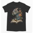 Leopard Book Flower Unisex T-Shirt
