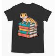 Leopard Gecko Book Lover Reading Unisex T-Shirt