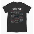 Library Due Date Stamp Card Librarian Book Reading Vintage Unisex T-Shirt Library Due Date Stamp Card Librarian Book Reading Vintage Unisex T-Shirt