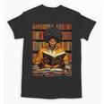 Man Reading Book Black History Month Book Lover Afro Unisex T-Shirt