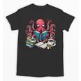 Octopus Reading Book Coffee Lover Bookaholic Bookworm Reader Unisex T-Shirt
